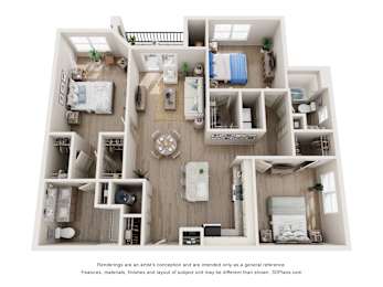 a 1 bedroom floor plan  villas at spring creek