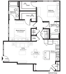 Two Bedroom Designer Courtyard at The Retreat at Juban in Denham Springs, LA