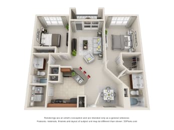  Floor Plan Village Green Flats 1087