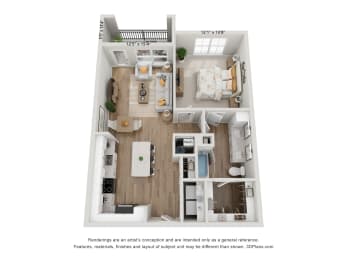 a floor plan of a 3 bedroom apartment