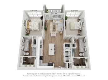 bedroom floor plan an open concept layout with a lot of natural light