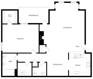 Floor Plan 1 Bedroom