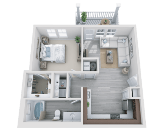 a floor plan image of the mill at new holland apartments in gainesville, ga