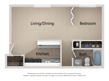  Floor Plan Maple Studio