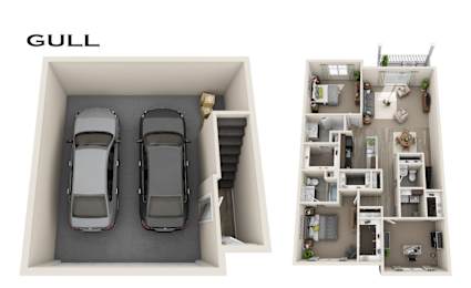 Gull Floorplan at Fountain Ridge, Pleasant Prairie, Wisconsin