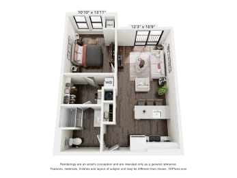 a 3 bedroom floor plan with a bathroom and a bedroom