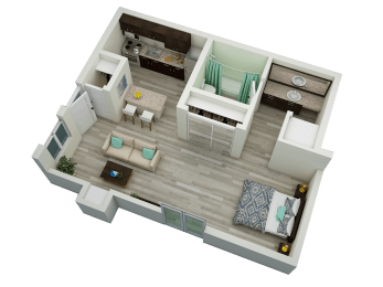 Single Studio Floorplan