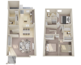 a floor plan of a two bedroom apartment