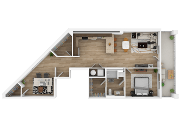 the bedroom floor plan of 2100 sq ft