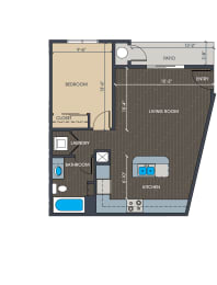  Floor Plan A2.1 - One Bedroom