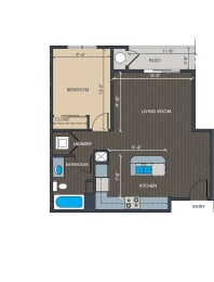  Floor Plan A2.3 - One Bedroom