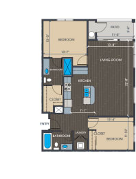  Floor Plan B1 - Two Bedroom