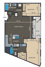  Floor Plan B2.1 - Two Bedroom