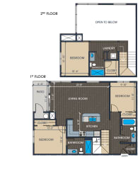  Floor Plan C3- Three Bedroom Loft