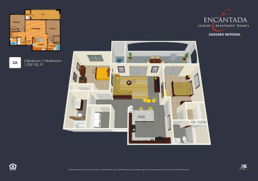  Floor Plan 2A - Two Bedroom