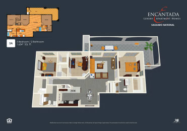  Floor Plan 3A - Three Bedroom