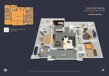  Floor Plan 3C - Three Bedroom