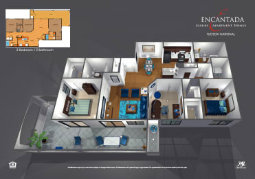 a 3d rendering of a floor plan of a house