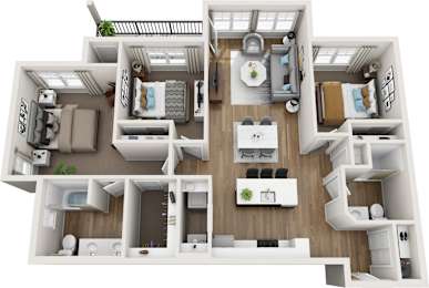 beam 3 bedroom 2 bath floorplan