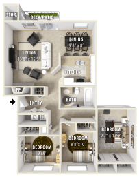 our apartments have a variety of floor plans to choose from