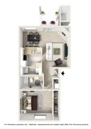 a floor plan of a studio apartment