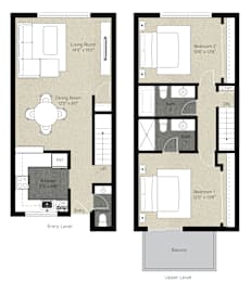 2Bed 2Bath_C at Cherrywood Apartments, California