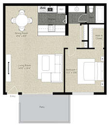 1Bed 1Bath_E at The Woods Apartments, California