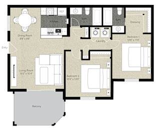 2Bed 2Bath_H at The Woods Apartments, San Jose, 95136