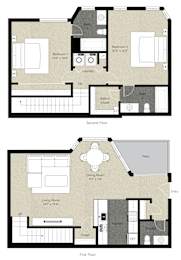 2Bed 2Bath_4 at The Woods Apartments, San Jose