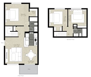 3Bed 2Bath_D at The Woods Apartments, California