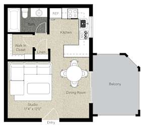 Studio at The Woods Apartments, California