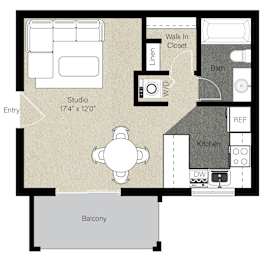 Studio_B at The Woods Apartments, San Jose, CA, 95136