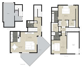 2Bed 2Bath_D at The Woods Apartments, San Jose, CA, 95136