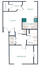 Floor Plan 1x1 Partial Reno