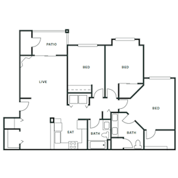 a floor plan of a house with different floors and bedrooms
