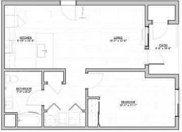  Floor Plan Larson - 1x1 A2