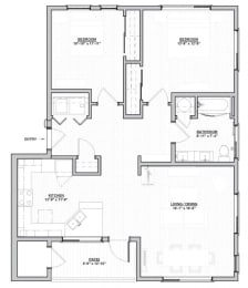 a blueprint of a floor plan of a house