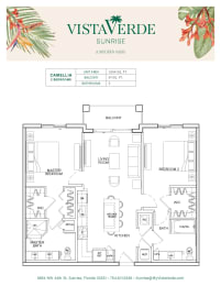  Floor Plan Camellia 2 Bed/2 Bath