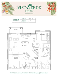  Floor Plan Cocoplum 2 Bed/2 Bath