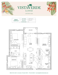  Floor Plan Daisy 3 Bed/2 Bath