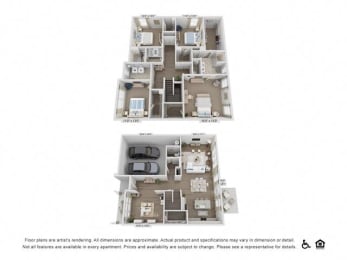 Floor Plan  2 bedroom floor plan  apartments in the residences at