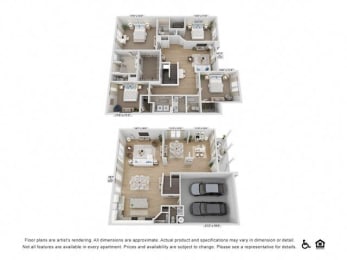 Floor Plan  a floor plan of a house with 2 bedrooms and 2 baths
