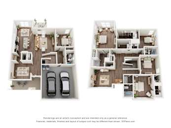 Floor Plan  2 bedroom floor plan  the enclave at city center apartments