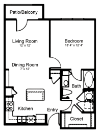 a floor plan of a house with a dining room and a living room