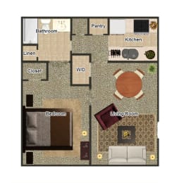  Floor Plan 1 Bedroom