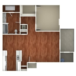  Floor Plan 1 Bedroom