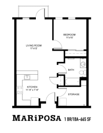 floor plan of the upper level of the apartment