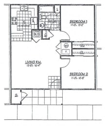  Floor Plan 2 Bedroom
