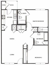  Floor Plan Mission Pass 2 Bedroom Apartment