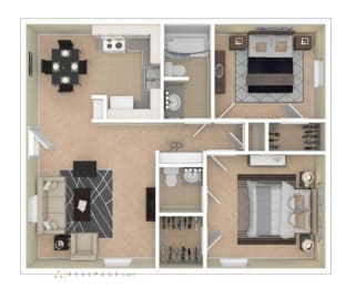  Floor Plan 2 Bedroom